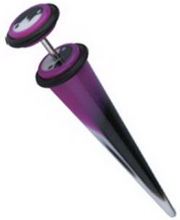 Big Needle - Purple/Black/White - Fake Piercing