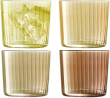 Gems Tumbler 310Ml Assorted Amber Set 4 Home Tableware Glass Drinking Glass Yellow LSA International