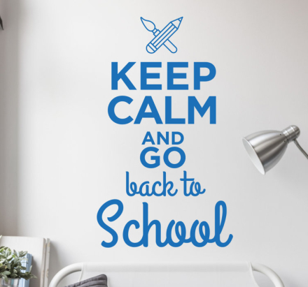Muursticker Keep Calm Back To School