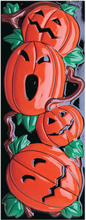 4 st Lodräta Rader med Jack-O Pumpa - Halloween Dekoration För Dörr/Fönster 50x20 cm