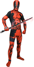 Licensierad Deadpool "The Merc with a Mouth" - Orginal Morphsuit Kostym med "ZAPPAR" Funktion