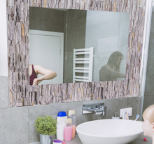 Spiegel frame steen textuur zelfklevende spiegelsticker