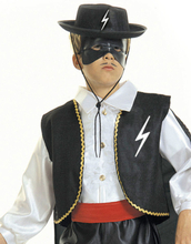Svart Zorro-hatt till barn