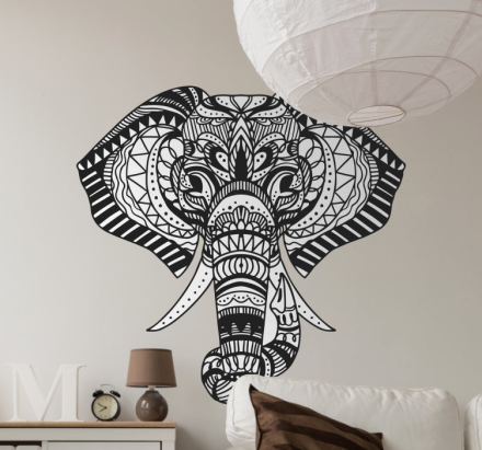 Wilde dieren stickers olifant mandala