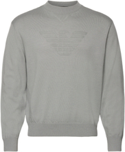 Pullover Designers Knitwear Round Necks Grey Emporio Armani