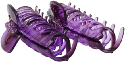 Gracia Clamp Set Purple 2 Pcs Accessories Hair Accessories Hair Claws Lilla Pipol's Bazaar*Betinget Tilbud