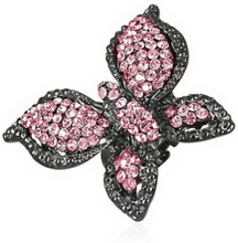 Pink Butterfly Queen - Oxiderat Silverfärgad Ring