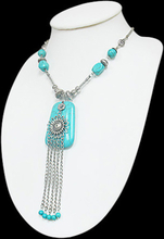 Native Joy - Silverfärgat Smycke med Turkosa Stenar