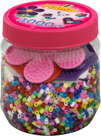 Hama Midi Beads A 4000 Pcs Toys Creativity Drawing & Crafts Craft Pearls Multi/mønstret Hama*Betinget Tilbud