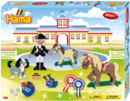 Hama Midi Gift Box Riding School 4000 Pcs Toys Creativity Drawing & Crafts Craft Pearls Multi/mønstret Hama*Betinget Tilbud