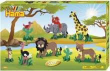 Hama Midi Giant Gift Box Safari 5000 Pcs Toys Creativity Drawing & Crafts Craft Pearls Multi/mønstret Hama*Betinget Tilbud