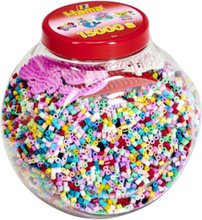Hama Midi Beads 15000 Pcs. Mix In Tub Toys Creativity Drawing & Crafts Craft Pearls Multi/mønstret Hama*Betinget Tilbud
