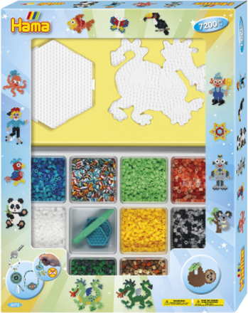 Hama Midi Giant Open Gift Box Blue 7200 Pcs Toys Creativity Drawing & Crafts Craft Pearls Multi/mønstret Hama*Betinget Tilbud