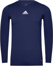 Team Base Tee Y T-shirts Long-sleeved T-shirts Marineblå Adidas Performance*Betinget Tilbud