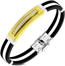 Diamond Stripe - Svart och Vitt Armband