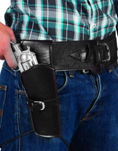 Skinnimitert Lux Cowboybelte med Pistolhylstre