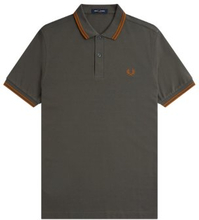 Fred Perry - Twin Tipped Poloshirt - Field Green/ Nut Flake