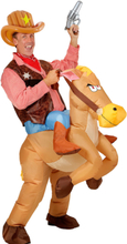 Cowboy På Hest - Oppblåsbart Kostyme