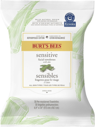 Facial Cleansing Towelettes - Sensitive Renseservietter Ansigt Nude Burt's Bees