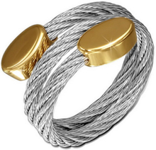 Italia - Silverfärgad Ring i Tvinnat Stål