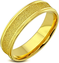Gold Dust - Gullfarget Ring i Kirurgisk Stål - Strl 57 x 18,20 mm