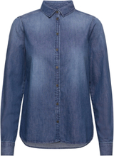 Shirt Becky Denim Tops Shirts Long-sleeved Blue Lindex