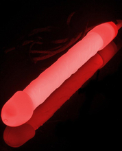 Röd Dick Glow Stick med Snöre 15 cm