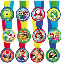 12 stk Medaljer - Super Mario Party