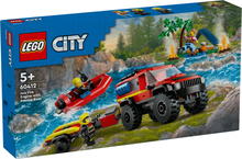 LEGO City 4x4 Fire Engine with Rescue Boat Toy 60412