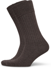Pe 2Pk Calle Premium Mercerized Wool Rib Underwear Socks Regular Socks Brun Panos Emporio*Betinget Tilbud