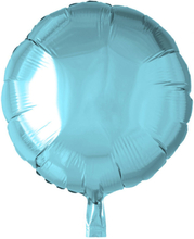Rund Ljus Blå Folieballong 46 cm