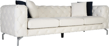 Como 3-sits soffa i beige sammet