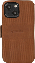 Krusell Krusell Leather Wallet iPhone 13 Mini, Cognac