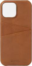 Krusell Krusell Leather CardCover iPhone 13, Cognac