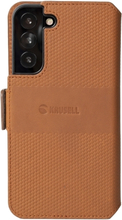 Krusell Krusell Leather Wallet Samsung Galaxy S22+, konjakki