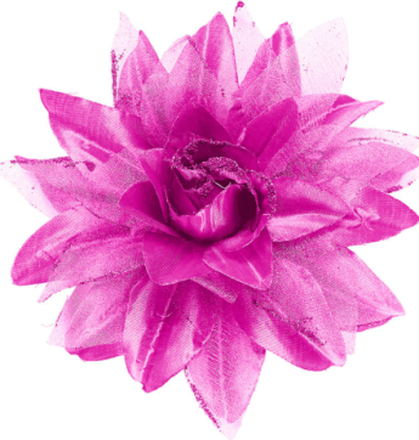 Hårklype med Elegant Rosa Blomst og Glitter