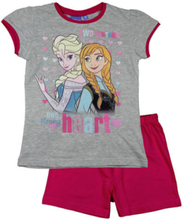 Grå och Rosa Frozen Pyjamas för Flicka