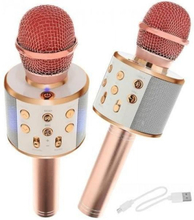 Karaoke mikrofon med högtalare Rosa guld