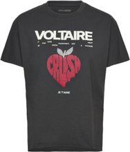 Tommer Co Concert Crush Strass Designers T-shirts & Tops Short-sleeved Black Zadig & Voltaire