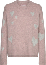 Markus Ws Heart Destroy Designers Knitwear Jumpers Pink Zadig & Voltaire