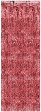 Rødt Metallisk Dørforheng 250x90 cm