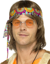 Runde Lennon/Hippiebriller med Orange Glass