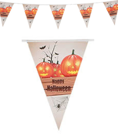 Happy Halloween - Flaggbanner med Pumpamotiv 250 cm