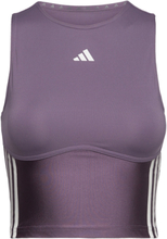 Hyglm Cro Tk Q1 Sport Crop Tops Sleeveless Crop Tops Purple Adidas Performance