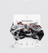 Don Donna Heather scarf bag charm, Brun med mönster
