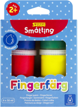 Småtting Fingerfärg 6P Toys Creativity Drawing & Crafts Drawing Paints Multi/patterned Sense