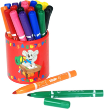 Fiberpennor Jumbo 24-P,Pennburk Toys Creativity Drawing & Crafts Drawing Coloured Pencils Multi/patterned Sense