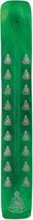 Grön Rökelsehållare i Trä med Buddha-Motiv 26 cm