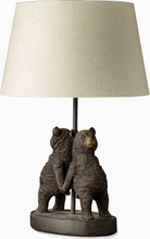 Bordslampa 2 Björnar med skärm