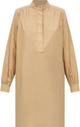 Ottod`ned bluse kjole laget av bomull i beige
